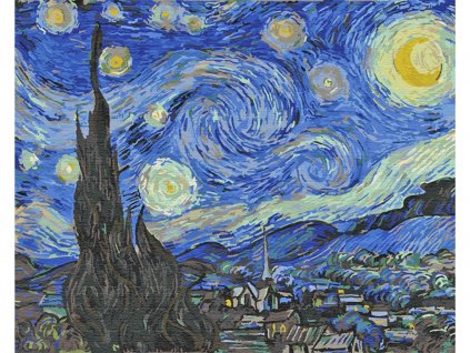 Diamantové malování - Vincent van Gogh - Hvězdná noc