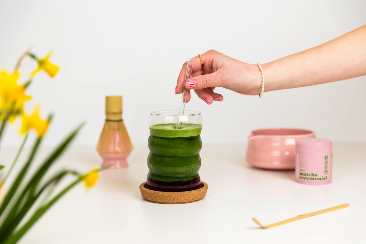 Jak připravit matcha limonádu - hotový nápoj