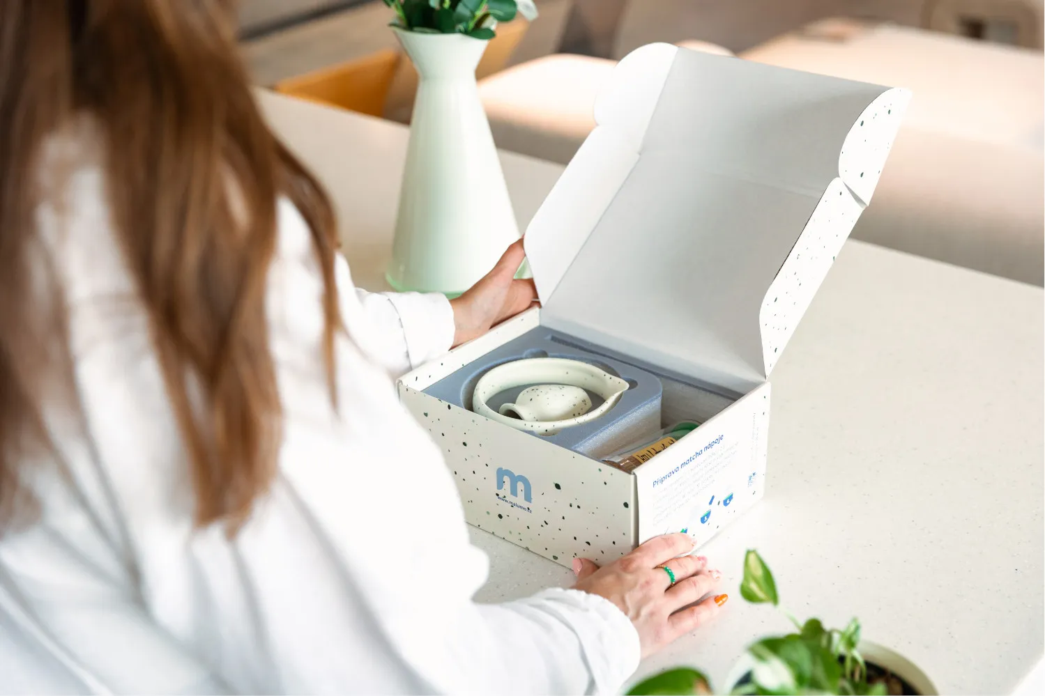 Darujte k MDŽ například Malumo Matcha set tečkovaný