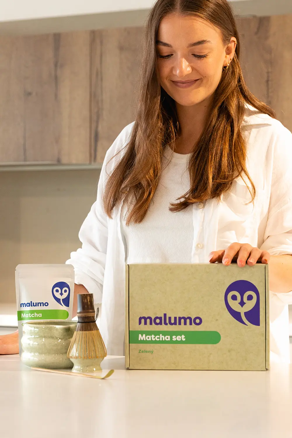 Čo obsahuje zelený matcha set od Malumo