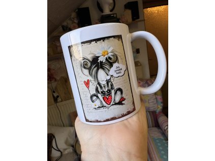 Hrnek " Kafe a nožky na stůl"