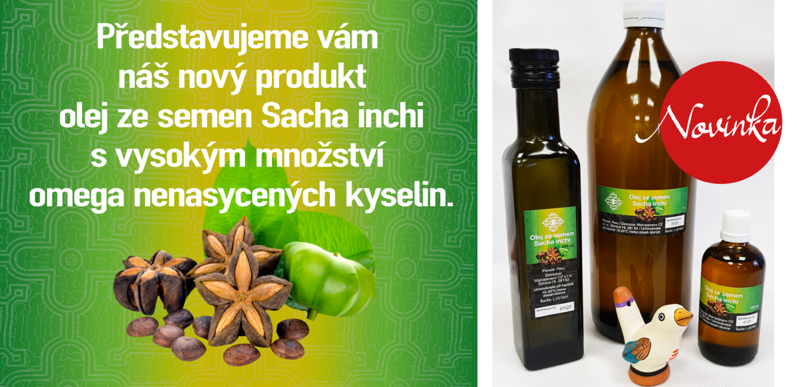 Olej ze semen Sacha inchi