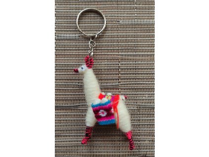 Přívěšek lama - bílá