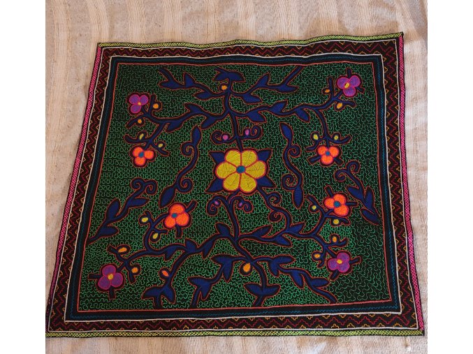 Hand embroidered blanket 13