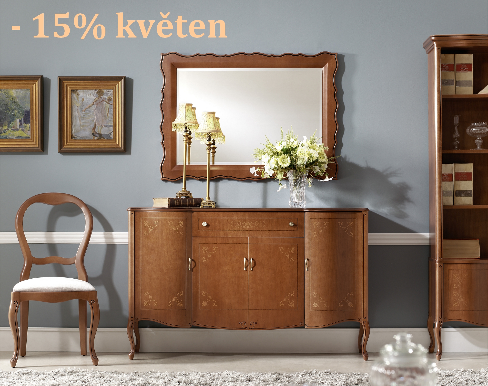 Rustikálny nábytok z masívu: AMALIA - 15%