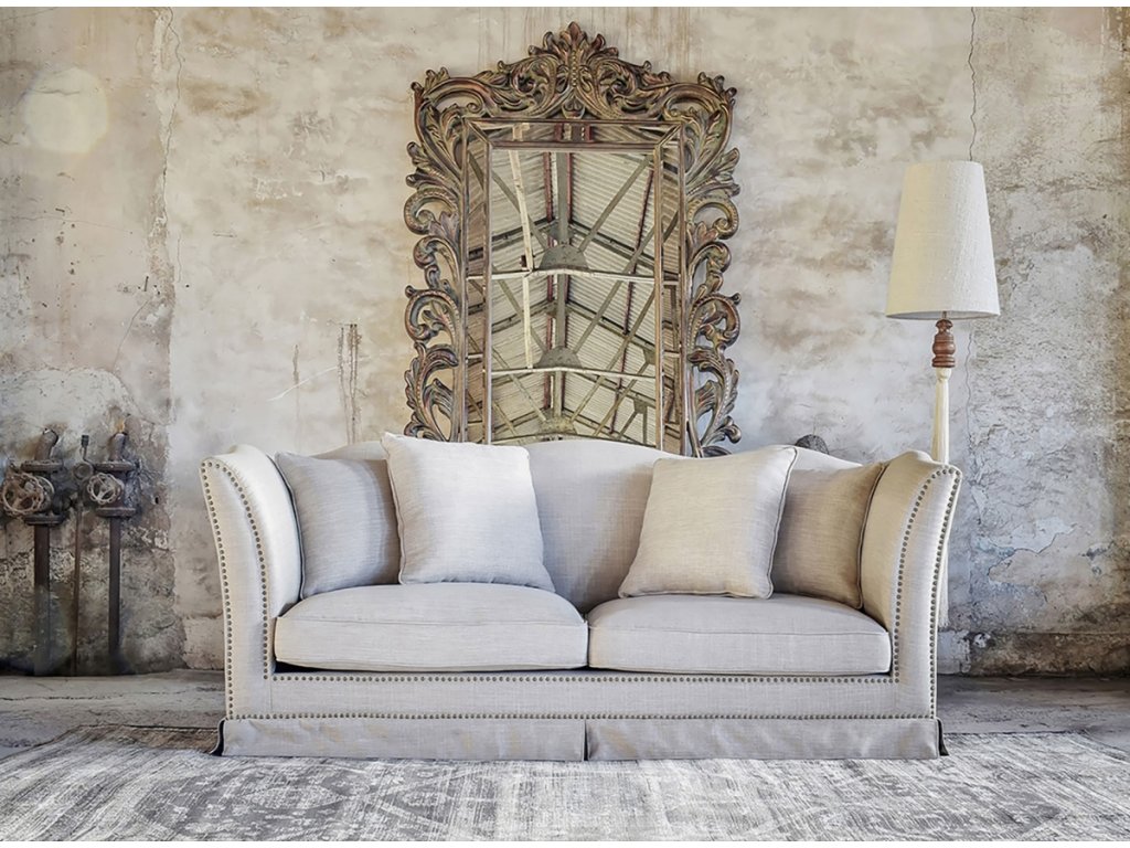 Designové španělské nástěnné zrcadlo REY 231x144cm lze použít také do vintage interiérů