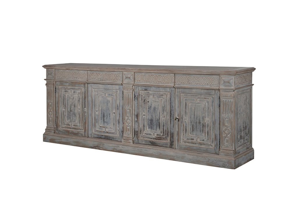 Masivní vintage příborník HERITAGE 235cm silná patina