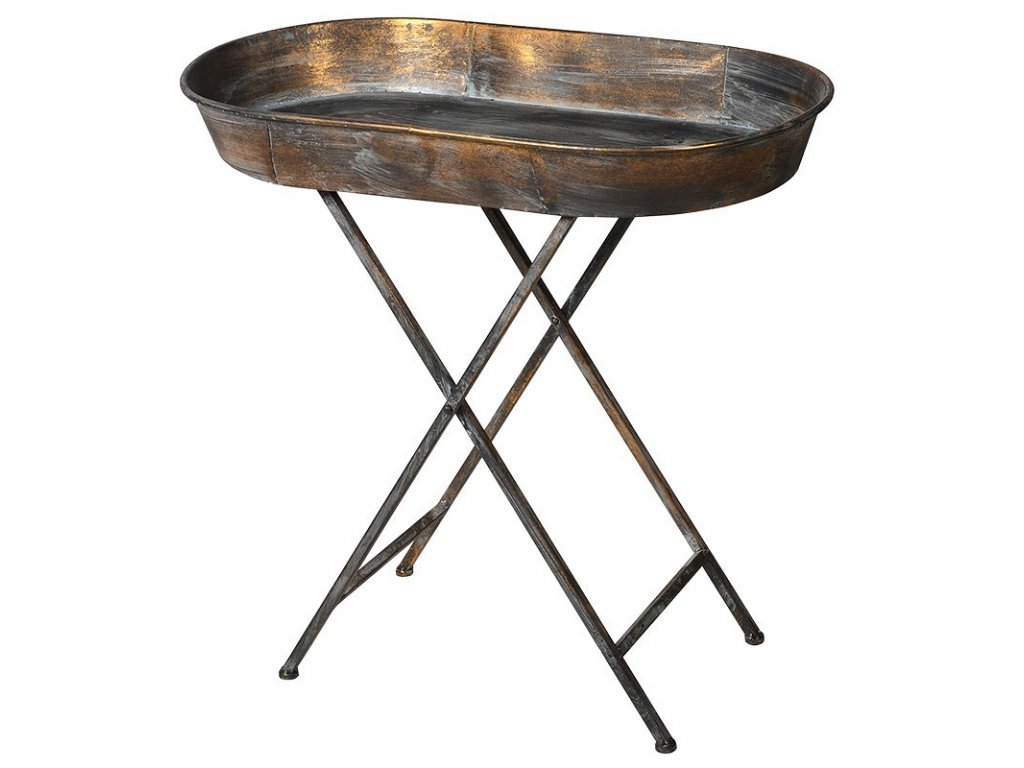 Vintage kovový servírovací stolek Venda 66cm