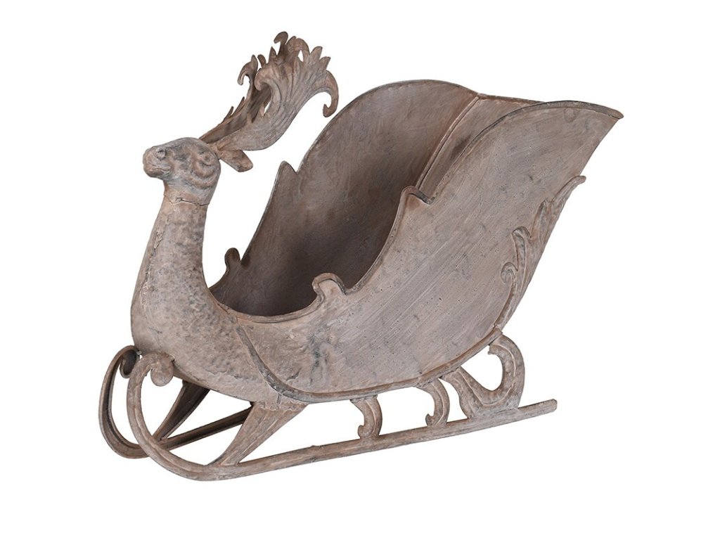 Vánoční dekorace vintage sáně 50cm