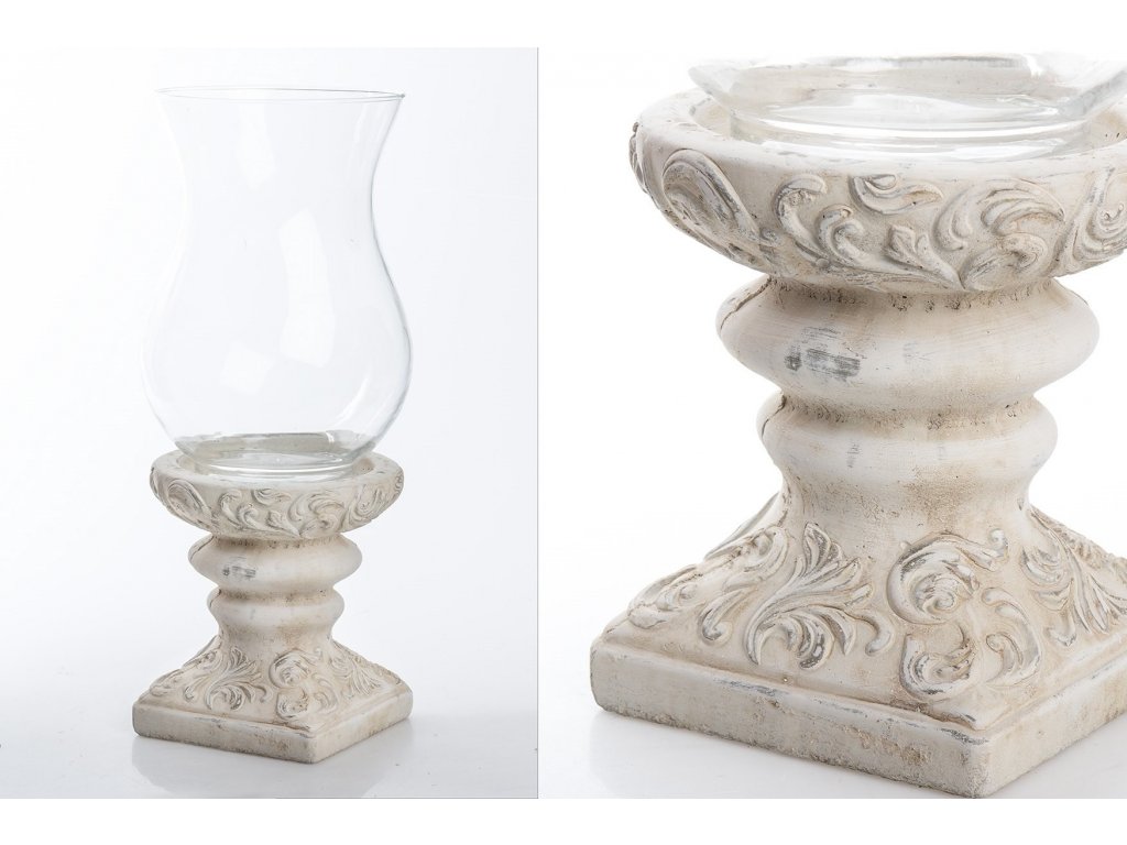 Stylový keramický svícen Vintage Decor 40cm