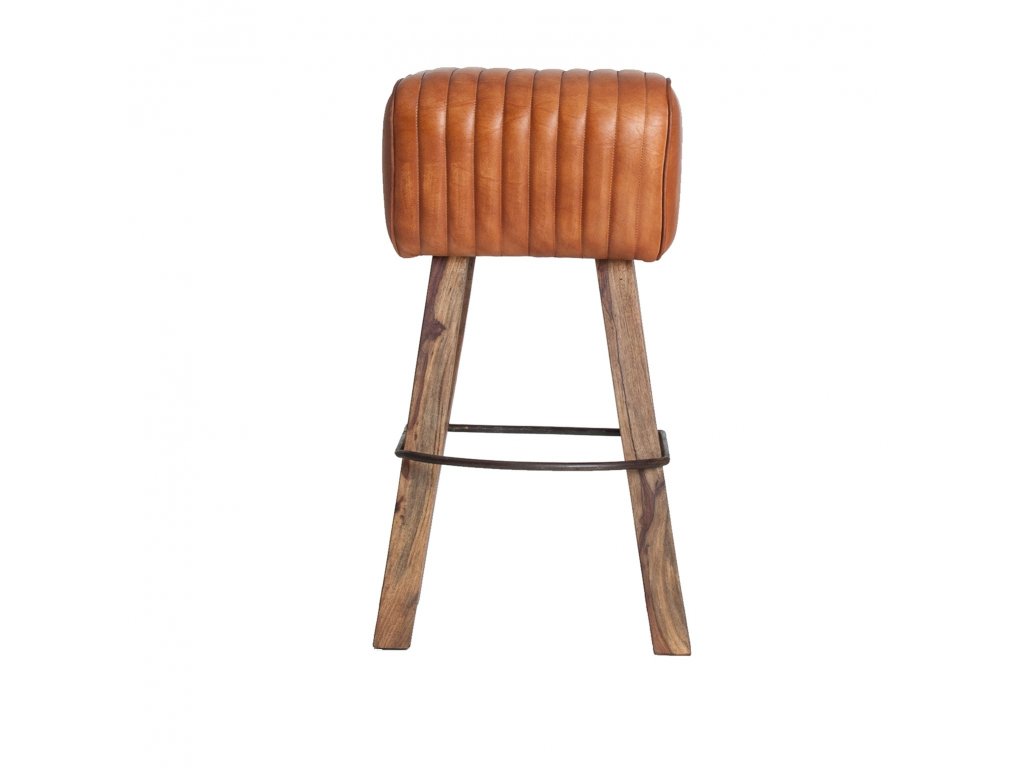 Industriální kožená stolička Almstock 75cm