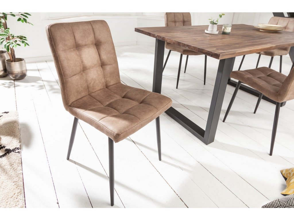 Stylová čalouněná židle Modena vintage taupe