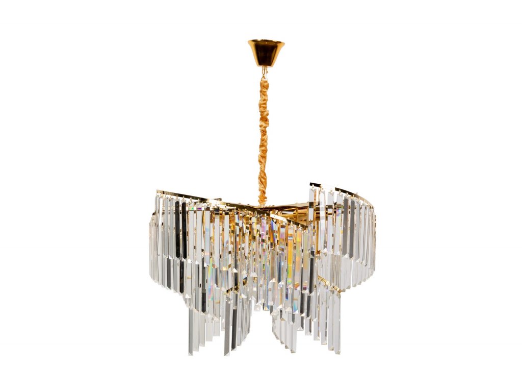 Luxusní skleněný lustr Pop Art Crystal čirá/zlatá - Nábytek Malvarosa -  Stylový designový nábytek a doplňky