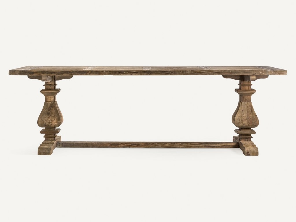 Velký dřevěný stůl v provence stylu bydlení, 250cm široký do vintage a provensálských jídelen