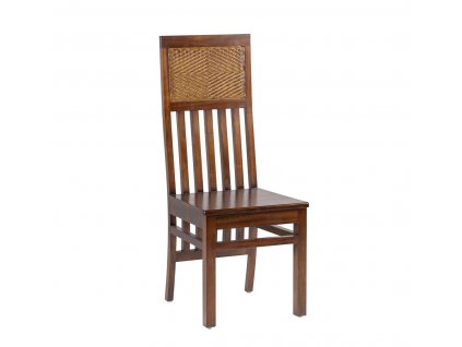 Dřevěná židle Flamingo mahagon, ratan