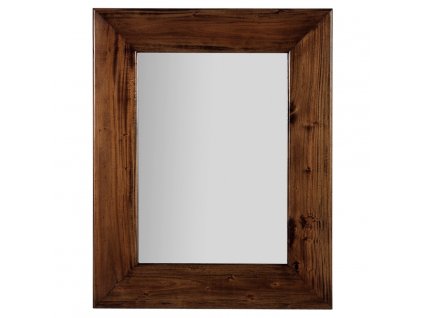 Masivní zrcadlo z mahagonu v syté hnědé barvě s jedinečnou kresbou dřeva
