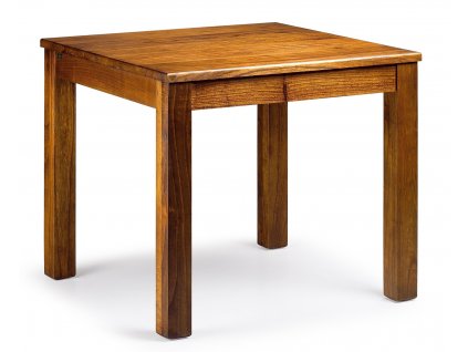 Masivní jídelní stůl z exotického dřeva s překrásnou kresbou v medově hnědé barvě