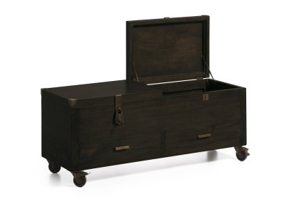 Stylový konferenční stolek Industrial Chest II na kolečkách