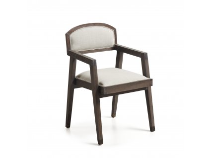 Retro dřevěná polstrovaná židle Spartan