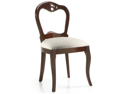Rustikální mahagonová židle Vintage s polstrováním
