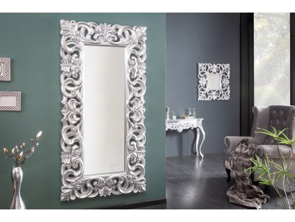 Antické obdélníkové zrcadlo Venice 180cm stříbrné