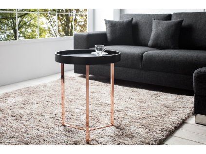 Příruční stolek Modul 40 cm černá měď kov
