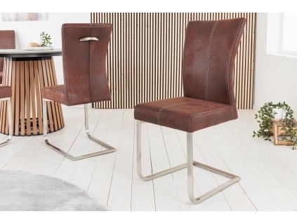 Designová retro židle Samson káva