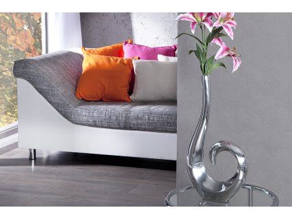 Hliníková váza Wave silber 50 cm