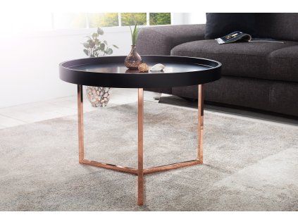 Retro konferenční stolek Modul 60 cm černá měď