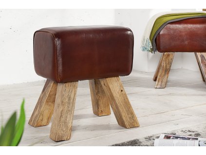 Originální stolička Bock II 45cm kůže