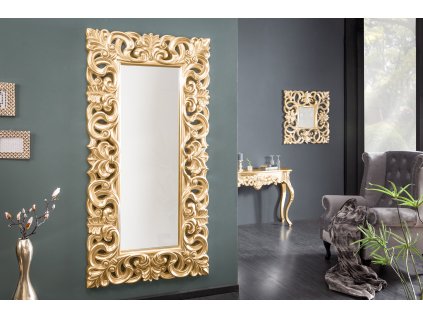 Antické obdélníkové zrcadlo Venice 180cm zlaté