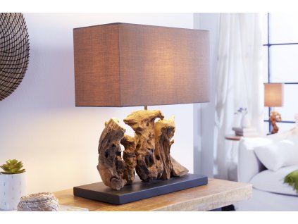 Designová stolní lampa Aragon 50cm hnědá