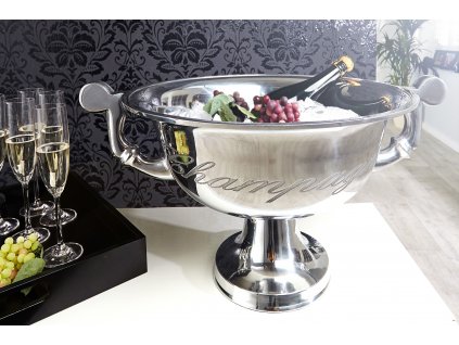 Luxusní dekorační nádoba Champagne 40cm stříbrná