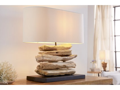 Moderní stolní lampa Riverine 55cm přírodní