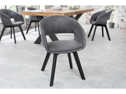 Designová židle Nordic Star antická šedá