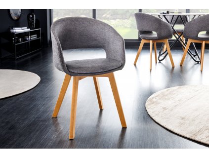 Luxusní designová židle Nordic Star světle šedá