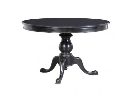 Luxusní zámecký jídení stůl Saint Cyr 120cm černá