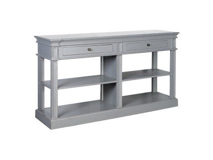 Elegantní konzola Grey Ariano s policemi
