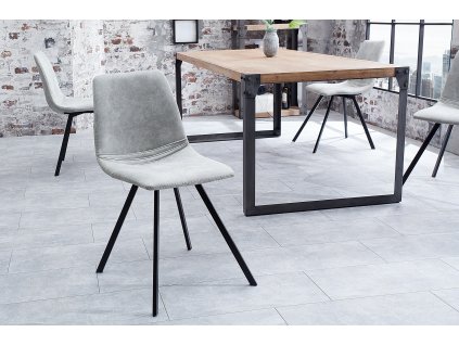 Designová židle Amsterdam Retro Stone šedá