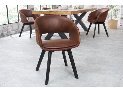 Luxusní designová židle Nordic Star hnědá