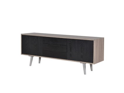 Designový moderní TV stolek Line I se třemi zásuvkami a dvířky