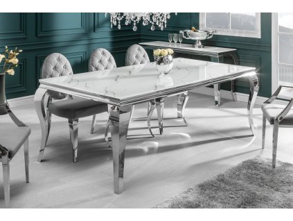 Luxusní jídelní stůl Modern Barock Mramor Look 200cm bílý