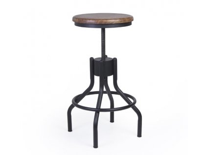 Luxusní industriální stavitelná židle Percipo 50-76cm z masivu