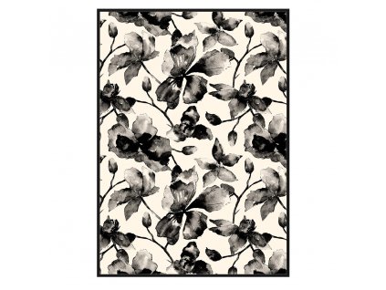 Designový obraz Black Flowers 100x140cm