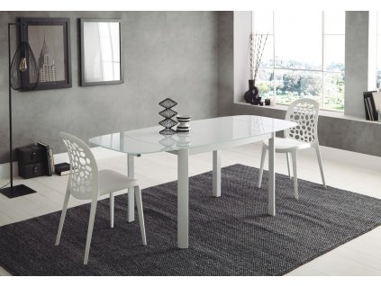 Designový moderní jídelní stůl Twito Oval roztahovací 120(180)x80cm