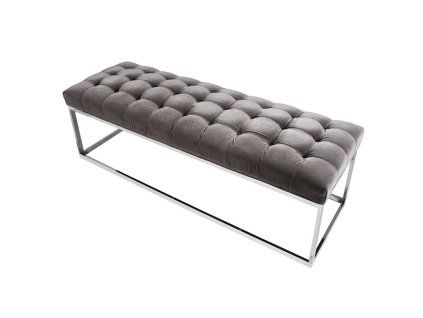 Exkluzivní lavice Mouse Grey Button 151 cm