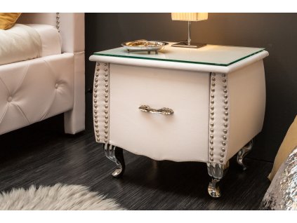 Stylový noční stolek Extravagancia 45cm bílá