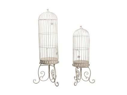 Set dvou provence dekoračních klecí Mariane 122cm