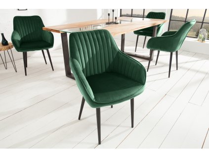 Stylová židle Turin tmavě zelená