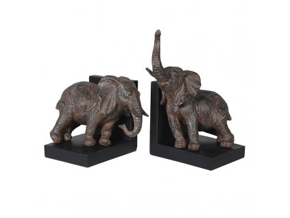 Stylové zarážky na knihy Elephants 25cm